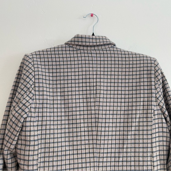Rails Windsor Lilac Navy Mini Check Blazer Wool Blend Academia Office Size XS - Picture 8 of 15